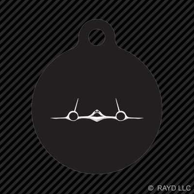 Blackbird SR-71 Keychain Round with Tab engraved many colors skunkworks skunk