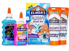 Elmer’s Fluffy Slime Kit Slime Supplies Translucent Color Glitter Glue Activator
