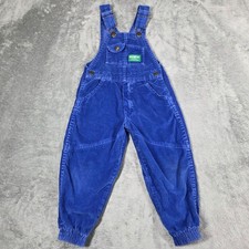 Vintage Oshkosh Bgosh Overalls Boys 4T Blue Corduroy Vestbak USA Made