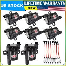 8Pack Ignition Coil+Spark Plug Wires set For Chevy Silverado 1500 2500 GMC UF262