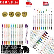 10 Temporary Tattoo Markers with 56 Large Stencils for Ultimate Body Art