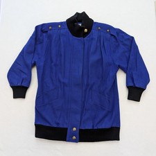 Herman Kay Vintage 80s Womens Coat Size 10 Bl...