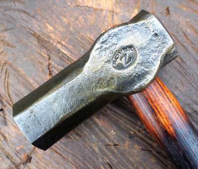 AUTHENTIC 3.7LB DOG HEAD ''Z ROYER'' BLACKSMITH HAMMER ANVIL KNIFE BLADE SAW AXE