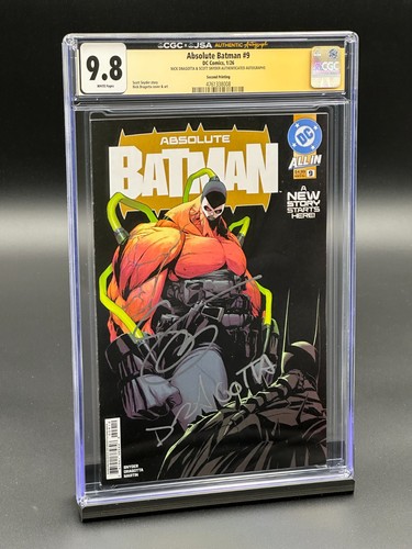 Absolute Batman #9 CGC 9.8 JSA (2026) Bane - Sign Dragotta Snyder - Second Print