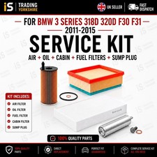 FOR BMW 3 SERIES 318D 320D F30 F31 2011-2015 FULL SERVICE KIT FILTERS SUMP PLUG