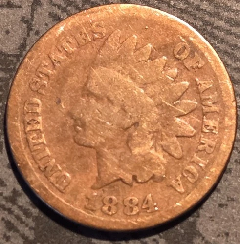 1884 Indian Head Small Cent, book filler ,poor