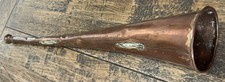 Antique  17 1/2inch 19th Century Blacksmith Made Copper Hunting Horn