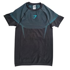 Gymshark Onyx 5.0 Seamless T-Shirt Muscle Fit black / Blue Size L