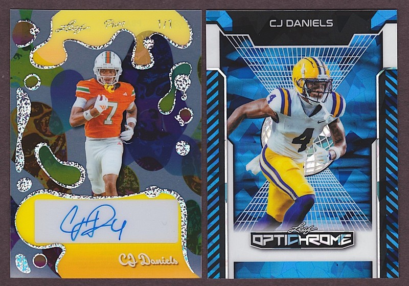 2025 Leaf Eclectic Football Pure CJ Daniels Sparkles Acetate Auto 1/1 + Rams