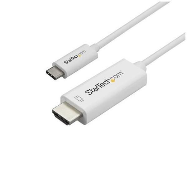 Startech Bianco Usb Typ C — Hdmi (Typ A) (1 M), Cavo Video, - Immagine 2
