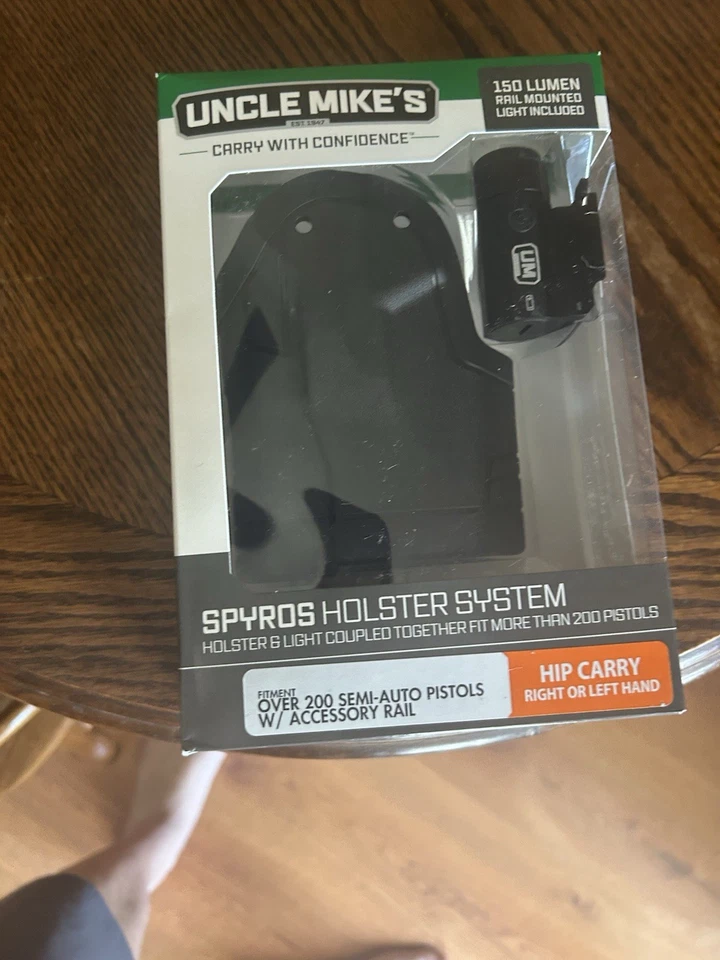 Uncle Mike's Spyros Holster w/ 150 Lumen Tactical LED Light, Fits 200+ Pistols - Image 3 of 4