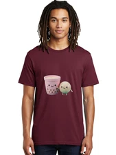 Boba-Tea-Friends Mens Graphic Tee, 100% Cotton, Casual Summer Wear