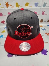 Baltimore Bullets Hat Cap Snap Back Gray Mitchell Ness Logo NBA Basketball Mens