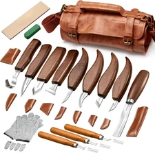 Wood Carving Kit, 17Pcs Wood Carving Tools, Professional Whittling Knife Set, Wo