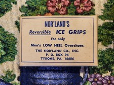 NOR'LAND'S REVERSIBLE ICE GRIPS FOR MEN'S LOW HEEL OVERSHOES NIB