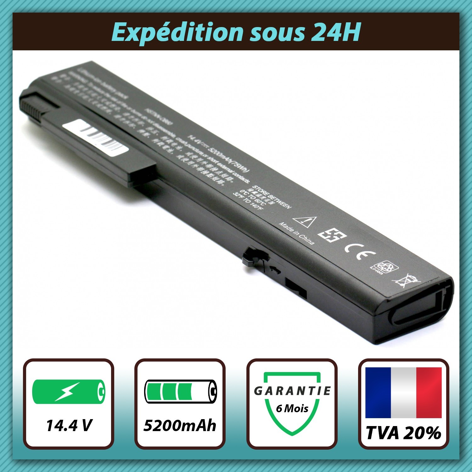 Batterie HP EliteBook 8740w pour réparer un PC portable qui ne tient plus la charge