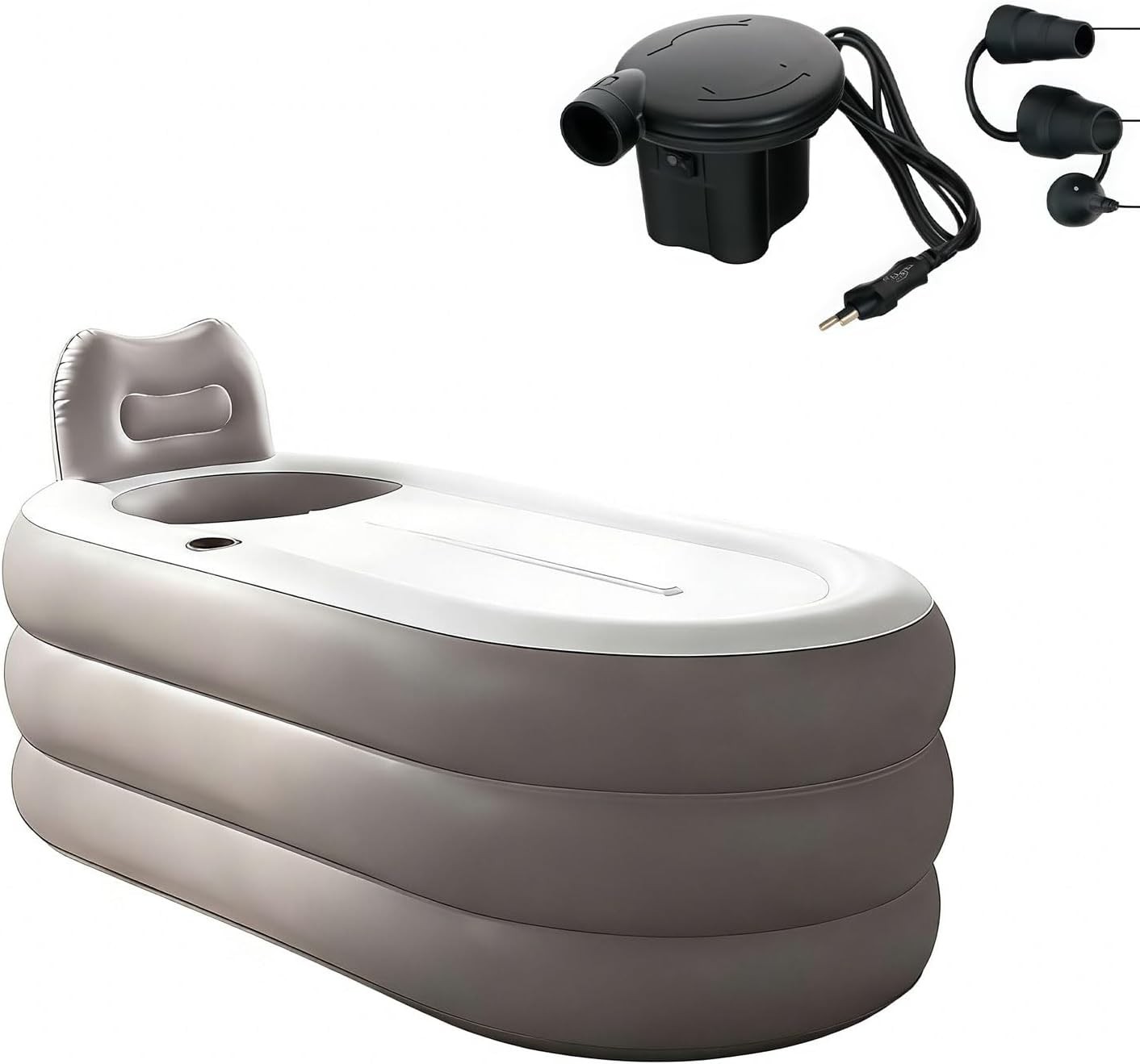 Bañera inflable para adultos HANROVE, 57"" bañera de hielo portátil para atletas