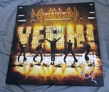 Joe Elliott & Phil Collen Signed Def Leppard Vinyl Album Yeah With Proof