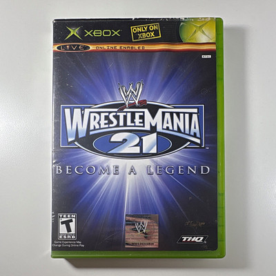 Microsoft Xbox THQ WWE WrestleMania 21 Become a Legend 2005 T NTSC-U/C 