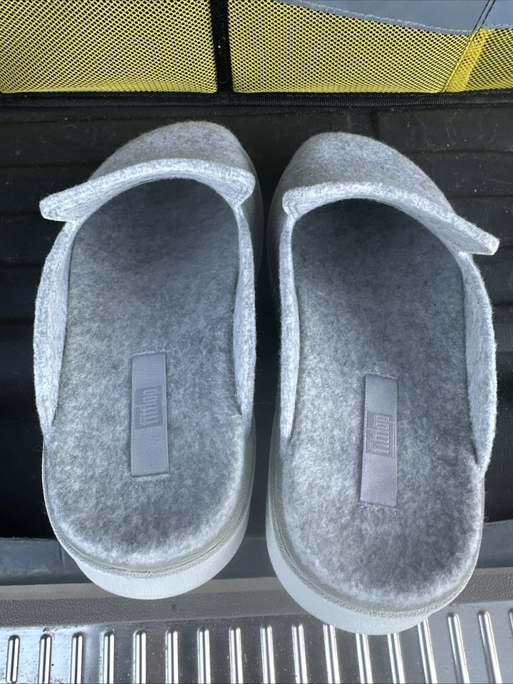 Fitflop Women’s US 5 Uk 3 Gen-FF All Grey Felt Mules /clog Slippers Sandals Grey - Image 2 of 4