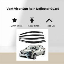 Window Visor Sun Rain Guard Deflector Fits For Nissan Versa 2012-2016 Window Visor Sun Rain Guard Deflector Fits For Nissan Versa 2012-2016