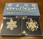 Longaberger Pewter Ornaments,Snowflake Design Set Of 2 — photo 1