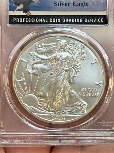2020 AMERICAN SILVER EAGLE ~ PCGS MS70 ~ 1 OZ SILVER .999 ~ SPECIAL EAGLE LABEL