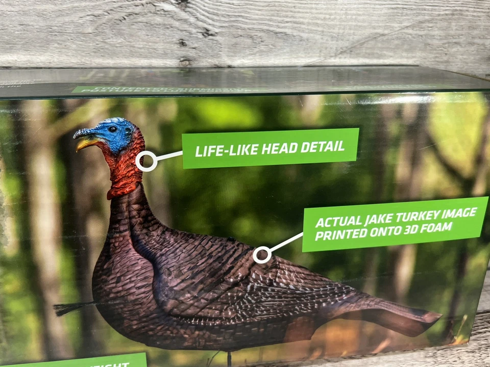Señuelo de pavo "Jake" Primos® Photoform #69069 espuma 3D flexible ligera ¡Nuevo! Foto 3 de 4