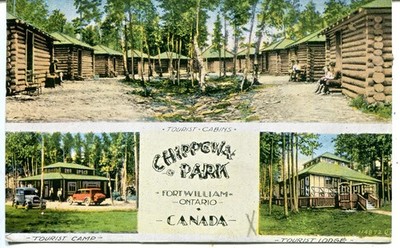 Canada Cabins Chippewa Park Fort William ON Mehrfachansicht Postkarte
