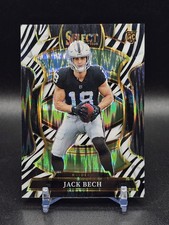 2025 Panini Select Football Jack Bech Raiders Zebra Prizm Rookie #6 CASE HIT 🔥