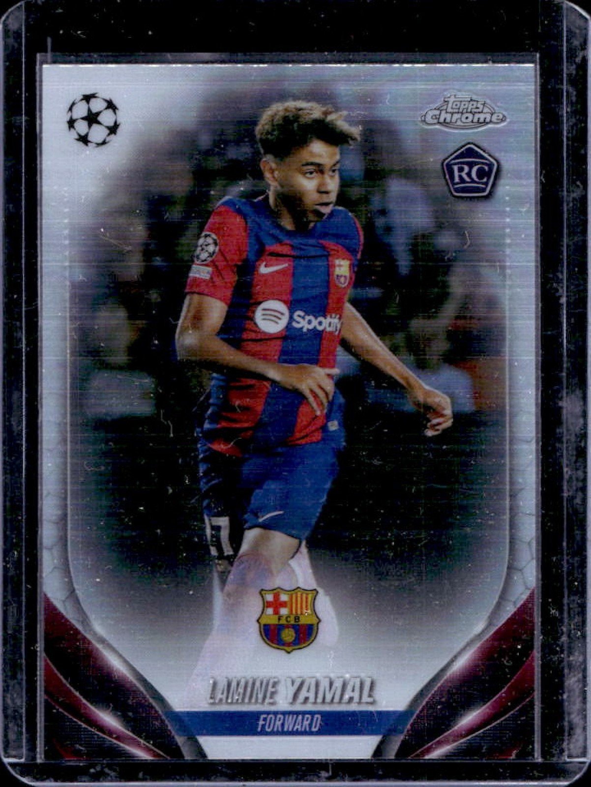 2023 Topps Chrome UEFA Lamine Yamal RC Refractor Rookie #64 Barcelona