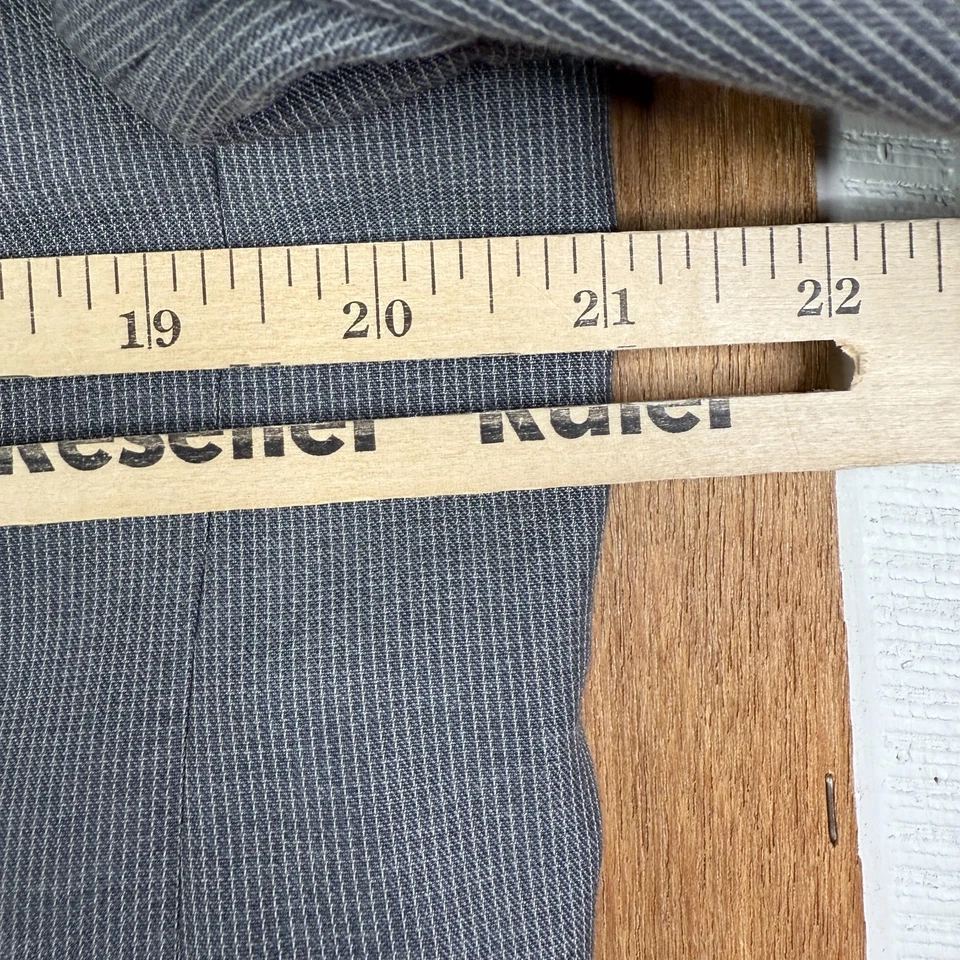 Traje Michael Kors Para Hombre 42S Gris Rayas 2 Botones Deportivo Tela Pantalones 38x27 Plano Foto 3 de 4