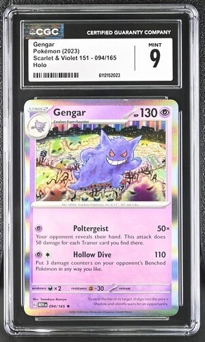 Gengar *CGC 9* Holo *Scarlet & Violet 151* #94 *2023* Pokemon