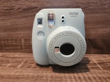 Fujifilm Instax Mini 9 Ice Blue Instant Film Camera Missing Battery Cover