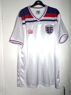 england 1982 score draw remake football home shirt large super cond