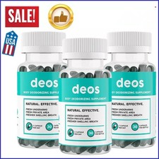 3Pack DEOS Integratore Deodorante Interno per Controllo Odori Corpo Completo, 30 Capsule
