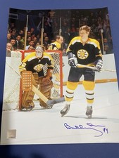 Boston BRUINS Bobby ORR #4 & Gerry CHEEVERS Custom LAB Signed 11X14 GNR Holo COA
