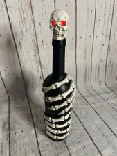 Skeleton Hand Decorative Bottle LED Skull Topper Light Up Halloween