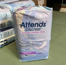 1 Pack - Attends Discreet Bladder Control Pads, Maximum Long, 20 Count Per Bag