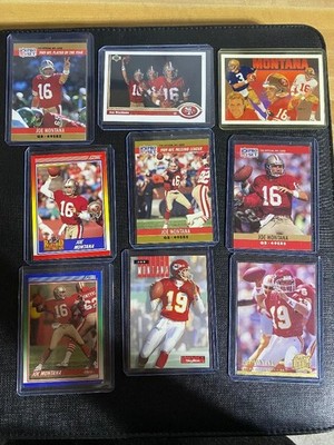 Joe Montana Card Lot of 13 (Pro Set Error Card #2) 49ers/ see photos