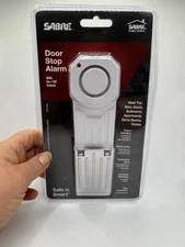 SABRE Wedge Door Stop Security Alarm with 120 dB Siren - Home + Travel Security