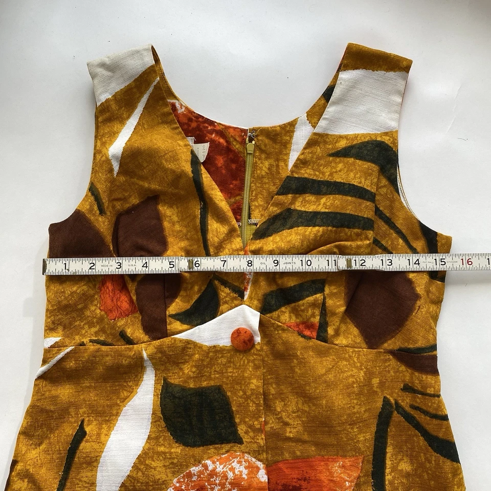 Vestido Vintage RARO 60-70 SEARS HAWAIANO Floral Maxi Muumuu Años 70 Etiquetado Talla 10 Foto 2 de 4