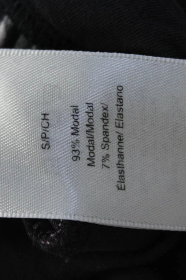 Pantalones de pijama Donna Karan para mujer elásticos estampados florales con cordón negros talla S Foto 4 de 4