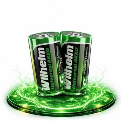 2x Akku Baby C Wilhelm Universal 4500 mAh Akku Zelle 1,2 V HR14 MN1400 NIMH