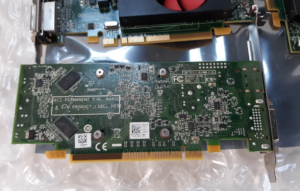 Lote de 5 tarjetas gráficas de video Dell AMD Radeon PCIe 7W12P DDR3 Foto 2 de 4