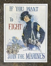 Howard Chandler Christy “Join The Marines” Recruiting Station Poster, 24” x 18”