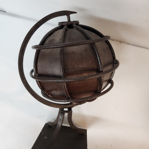 Vintage Antique Weather Vane Metal Globe Sculpture - Picture 7 of 16