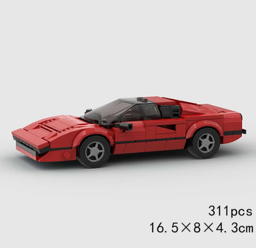 MOC LEGO Car: Ferrari 308 GTS Speed Champions style Fast Shipping Perfect Gift - Picture 2 of 6