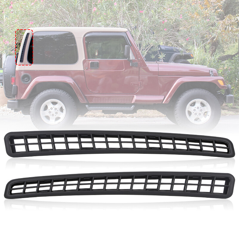 2Pcs Left Right Hard Top Exhauster Vent Trim For Jeep Wrangler TJ 97  1998-2002