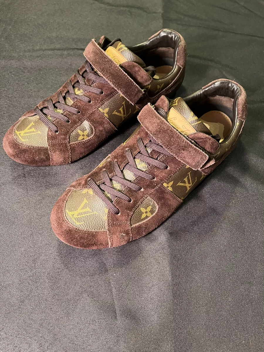 used Louis Vuitton Monogram Time Out Sneakers Shoes 8.5